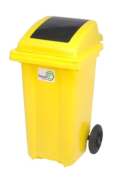 سطل زباله پلاستیکی 100 لیتری دمپردار